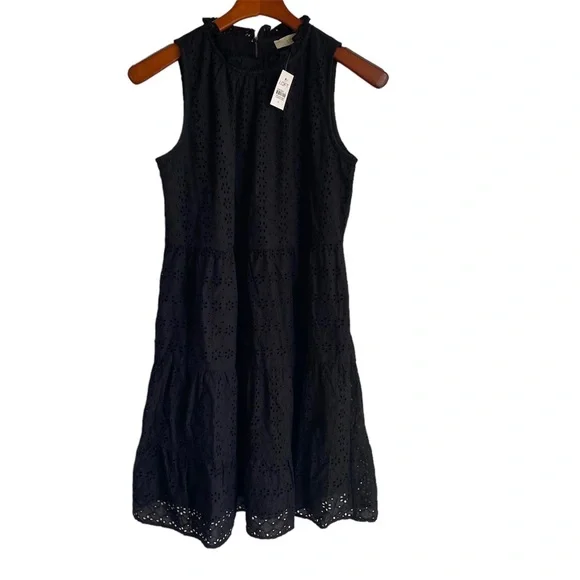 loft black eyelet dress Jackie Eyelet Maxi Dress - Black V-Neck Maxi
